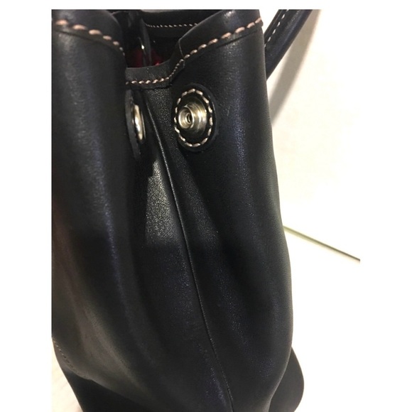 Coach vintage black leather satchel handbag - Picture 8 of 9